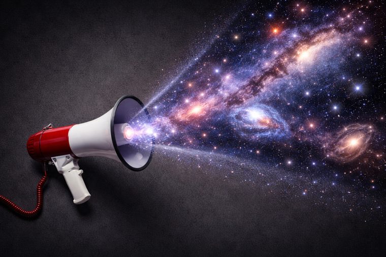 Megafoni, josta virtaa galakseja ja tähtivaloa kuvaamaan tähtitieteen uutisia
